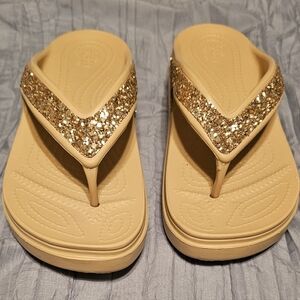 Crocs Gold Glitter Women's Size 6/36